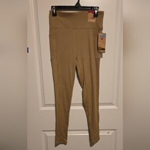 Shosho Tan Ribbed Leggings